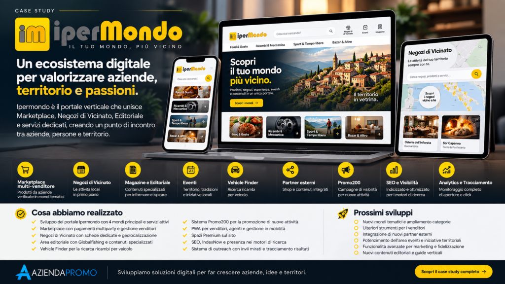 Ipermondo: marketplace, negozi di vicinato ed editoria in un unico ecosistema digitale